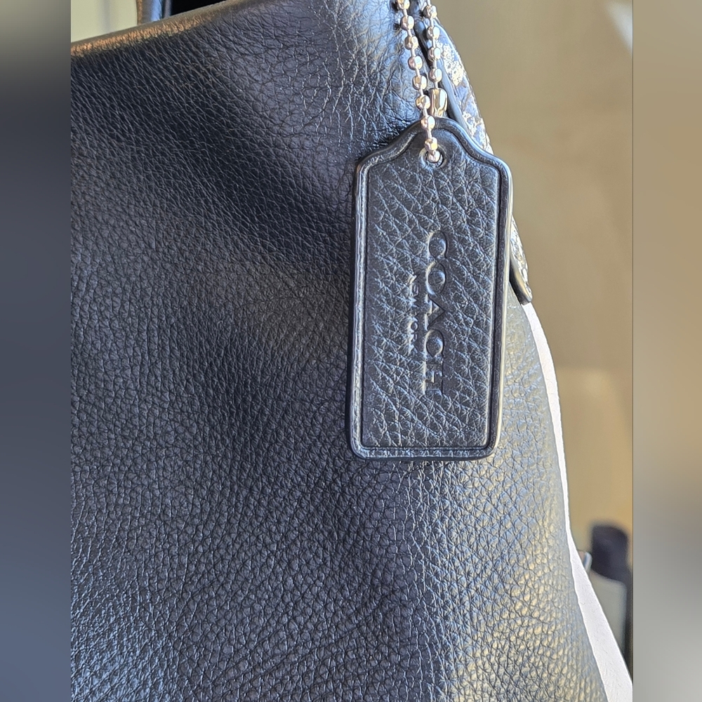 COACH 2016 Phoebe Hobo Colorblock Exotic/Snakeskin Trim Leather Shoulder Bag - Picture 5 of 16